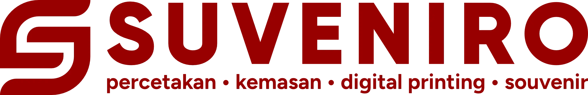 Logo Suveniro - Souvenir Percetakan Kemasan dan Merchandise Promosi 2026 - MERAH